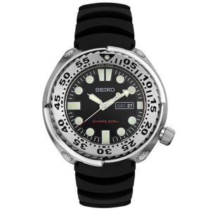 Seiko Sawtooth Uhrenarmband SHC063 SHC061 Gummi Schwarz