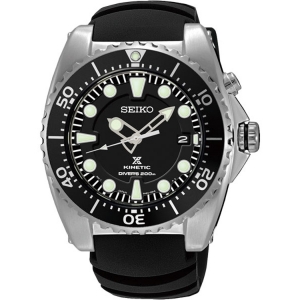 Seiko Kinetic Diver Uhrenarmband SKA371P2 Gummi Schwarz