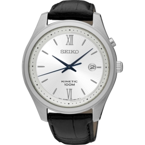Seiko Kinetic Uhrenarmband SKA771 Leder Schwarz 20mm