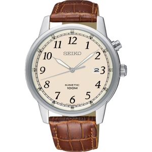 Seiko Kinetic Uhrenarmband SKA779 Leder Braun