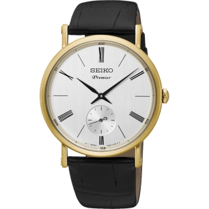 Seiko premier Uhrenarmband SRK036P1 Leder Schwarz