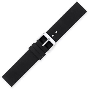 Gummi Uhrenarmband Flach Schwarz