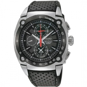 Seiko Sportura Uhrenarmband SNAA95 Leder Schwarz