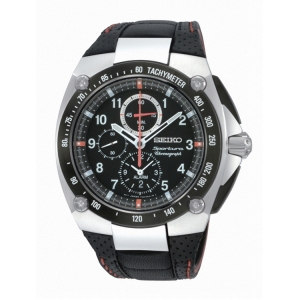 Seiko Sportura Uhrenarmband SNAD23P2 Leder Schwarz