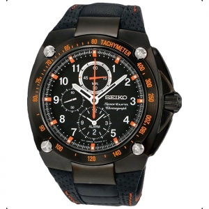 Seiko Sportura Uhrenarmband SNAE37P1 Leder Schwarz