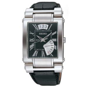 Seiko Uhrenarmband SPQ013 Leder Schwarz