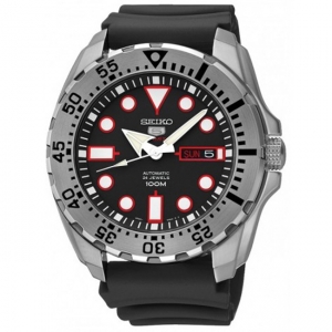 Seiko 5 Sports SRP601 Uhrenarmband Gummi Schwarz