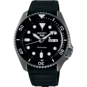 Seiko 5 Sports SRPD65 hrenarmband Gummi Schwarz, Leder Schwarz 22mm