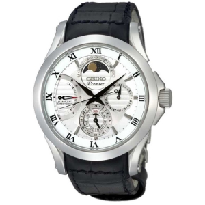Seiko Premier Uhrenarmband SRX003 Leder Schwarz