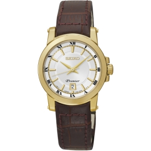 Seiko Premier Uhrenarmband SXDF48P1 Leder Braun