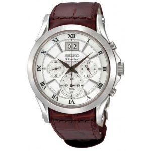 Seiko Premier Uhrenarmband SPC059P1 Leder Braun