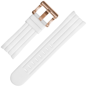 TW Steel Uhrenarmband TW133 Weiss Gummi 24mm