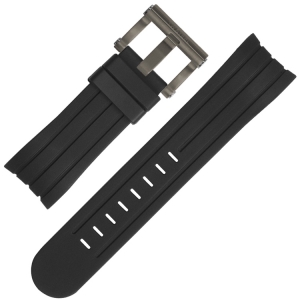 TW Steel Uhrenarmband TW613 Schwarz Gummi 24mm