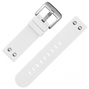 TW Steel Uhrenarmband TW535 Gummi Weiss 22mm