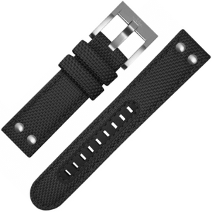 TW Steel Uhrenarmband VS2, VS4, VS8 Schwarz Canvas 24mm