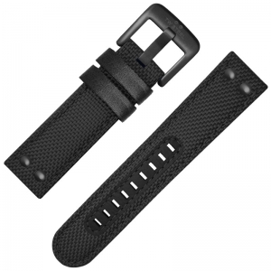 TW Steel Uhrenarmband VS42, VS44 Schwarz Canvas 24mm