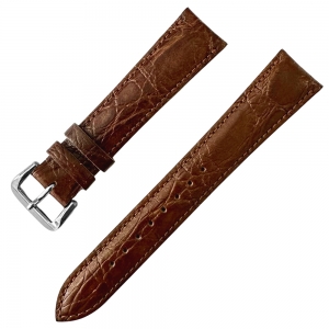 Seiko Uhrenband Crocograin Kalbsleder Braun - 18mm