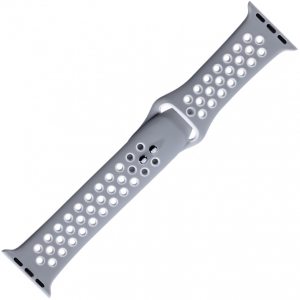 Apple Watch Sport Uhrenarmband Gummi Weiss-Grau