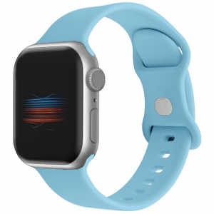 Apple Watch Uhrenarmband Gummi Hellblau