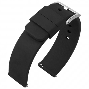 Silikon Gummi Uhrenarmband Schwarz