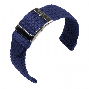 Eulit Two Piece Perlon Uhrenarmband Palma Pacific Marineblau