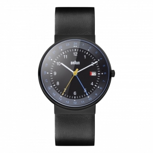 Braun Uhrenarmband für BN0142BKBKG - Leder Schwarz