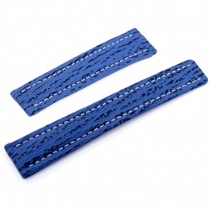 Happel BRT Uhrenarmband für Breitling Faltschliesse Haifischleder Royalblau