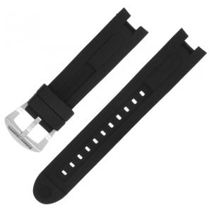 Buddha to Buddha Uhrenarmband für Aquatic Explorer BTB.M.D... 46mm Uhren - Schwarz Gummi 21mm