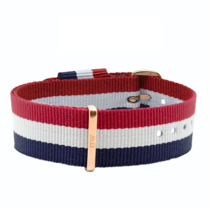 Daniel Wellington 20mm Classic Cambridge NATO Uhrenarmband mit Roségoldfarbiger Schliesse