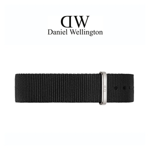 Daniel Wellington 14mm Petite Cornwall Uhrenarmband NATO Schwarz mit Stahlschliesse