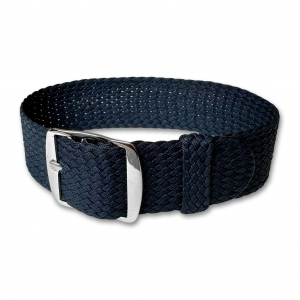 Perlon Gewobenes Uhrenarmband Dunkelblau
