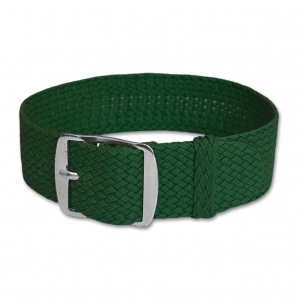 Perlon Gewobenes Uhrenarmband Dunkelgrün