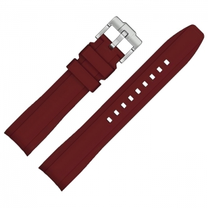 Gummi Uhrenarmband für MoonSwatch Dunkelrot