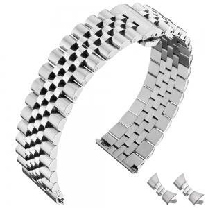 Jubilee Uhrenarmband Massiver Rostfreier Stahl + Extra Endstücke