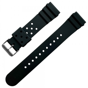 Seiko Style Flat Vent GL831 PU Uhrenarmband Schwarz - 22mm
