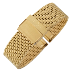 bandOh Mesh Milanaise Uhrenarmband Fein Gewebter Stahl Gold