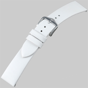 Hirsch Italocalf Uhrenarmband Weiss