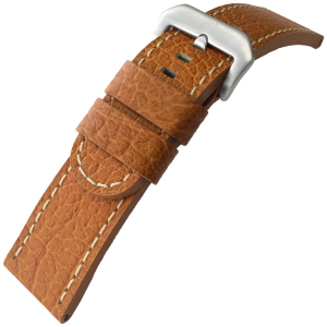 Kalbsleder Uhrenarmband Lenzers Cognac - 30mm