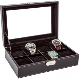La Royale Classico 8 Uhrenbox XL mit Fenster - 8 Uhren