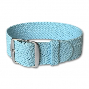 Perlon Gewobenes Uhrenarmband Hellblau