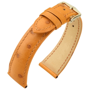 Hirsch London Strauss Uhrenarmband Straussenleder Hellbraun - 14mm