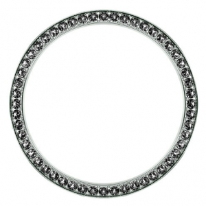 Marc Coblen Lünette 42mm Rostfreier Stahl Dunkelgrauer-Kristallrand - MCB42S215
