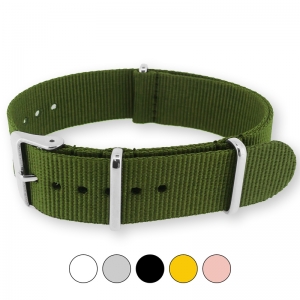 Armeegrünes NATO Uhrenarmband G10 Military Nylon Strap