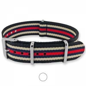 Schwarz Sand Blau Rot NATO Uhrenarmband G10 Military Nylon Strap