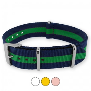 Regimental Blau Grün NATO Uhrenarmband G10 Military Nylon Strap