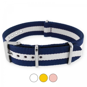 Regimental Blau Weiss NATO Uhrenarmband G10 Military Nylon Strap