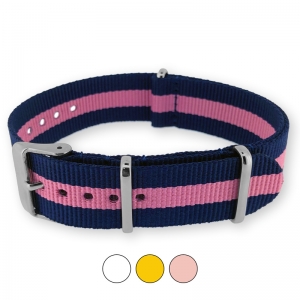 Regimental Blau Rosa NATO Uhrenarmband G10 Military Nylon Strap