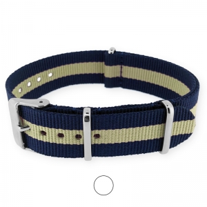 Regimental Blau Beige NATO Uhrenarmband G10 Military Nylon Strap