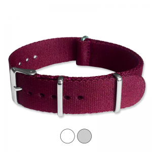 Weinrotes Seatbelt NATO Strap Deluxe Nylon Uhrenarmband