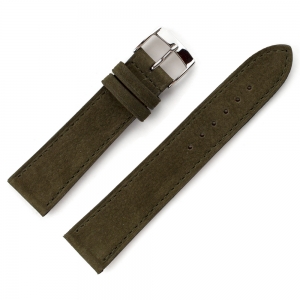 LIC Nubuck Stierleder Uhrenarmband Khaki Grün
